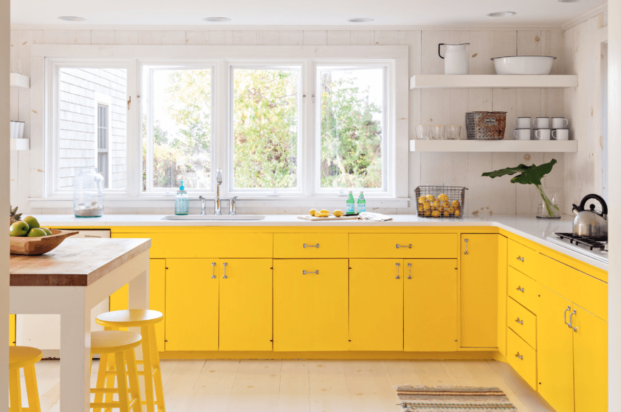 yellow kitchen bar kallithea